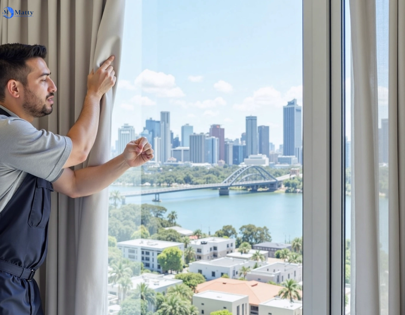 Professional curtain steam cleaning service rushcutters-bay-nsw QLD by Matty Curtain Cleaning