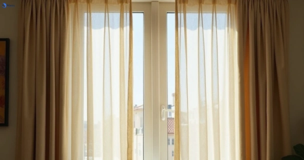 Dusty and dull curtains in rushcutters-bay-nsw before steam cleaning